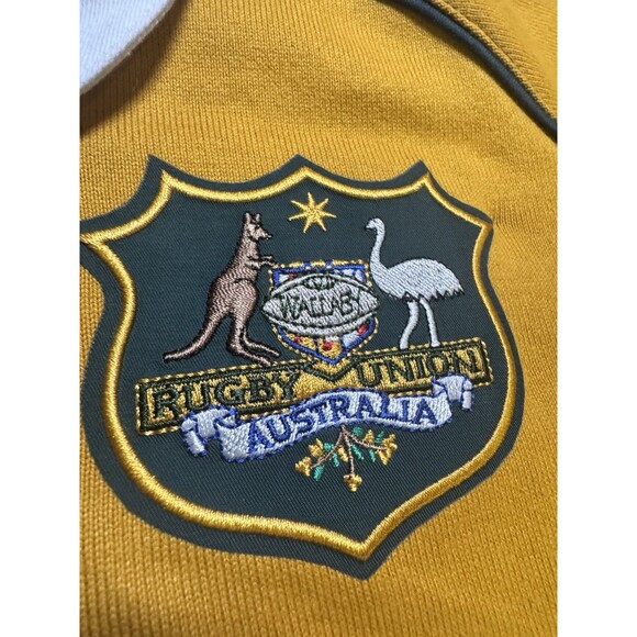MEN'S RUGBY UNION AUSTRALIA WALLABIES 2007/2008 HOME SHIRT JERSEY MAILLOT SIZE L - Picture 5 of 11